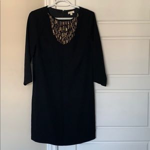 Black dress with pretty details.